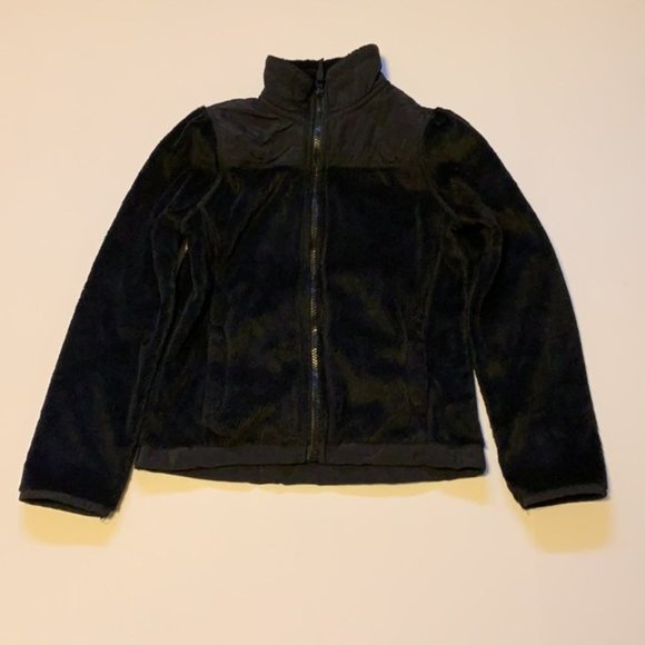 The Children’s Place Soft Fuzzy Black Jacket - Girl’s Size 7/8 - Picture 2 of 8